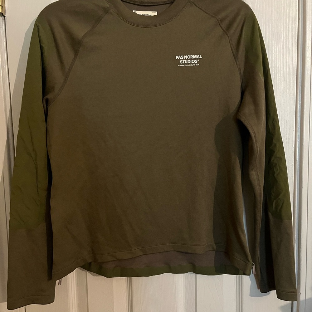 Pas Normal Studios Olive Green Long Sleeve Wool Jersey